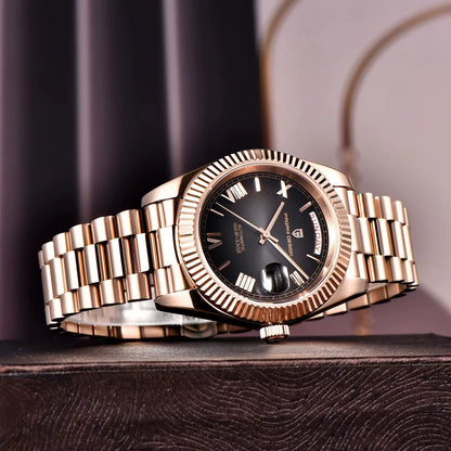 2026 New  DD40 Luxury Rose Gold Automatic Watch for Men Mechanical Watches AR Sapphire Glass Date Wrist Watch Men