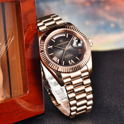 2026 New  DD40 Luxury Rose Gold Automatic Watch for Men Mechanical Watches AR Sapphire Glass Date Wrist Watch Men