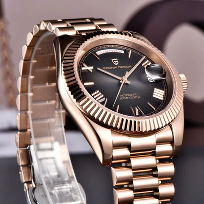 2026 New  DD40 Luxury Rose Gold Automatic Watch for Men Mechanical Watches AR Sapphire Glass Date Wrist Watch Men