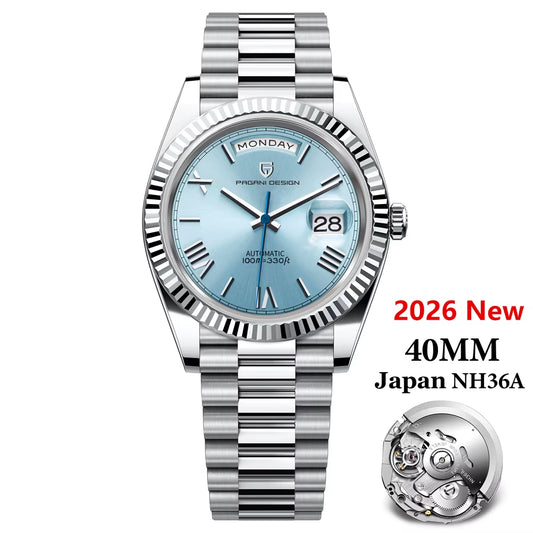 2026 New  DD40 Luxury Rose Gold Automatic Watch for Men Mechanical Watches AR Sapphire Glass Date Wrist Watch Men