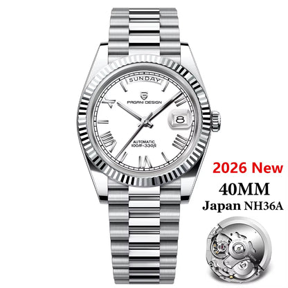 2026 New  DD40 Luxury Rose Gold Automatic Watch for Men Mechanical Watches AR Sapphire Glass Date Wrist Watch Men