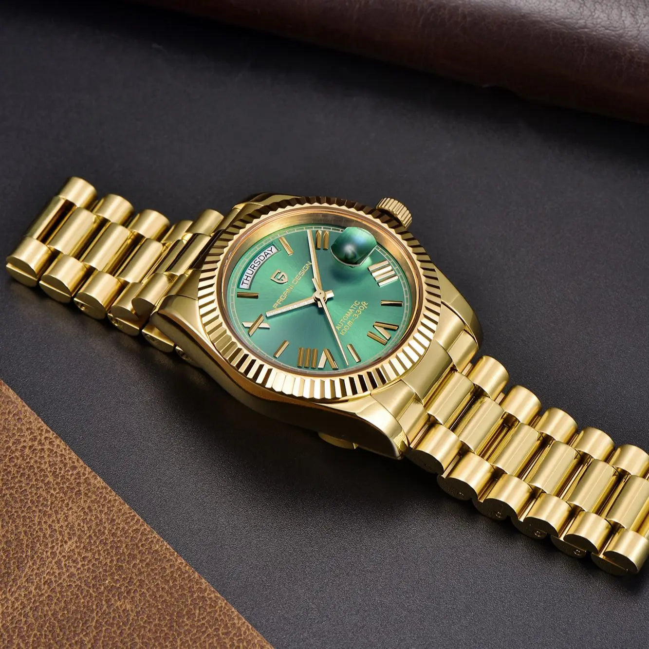 DD36 Gold Green V2 Men'S Mechanical Watches Luxury Automatic Watch for Men 2023 New AR Sapphire Glass Wrist Watch