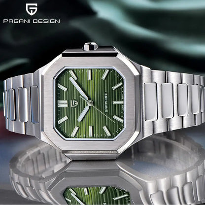 2025 New  Quartz Wristwatch Checkered Watch Mechanical Scanning Sapphire Stainless Steel Waterproof Watch for Men