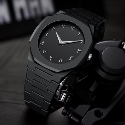 1142-4 Business Men'S Watch Men'S Quartz Watch Classic Fashion round Watch Art Arabic Digital New Watch Men'S Clock