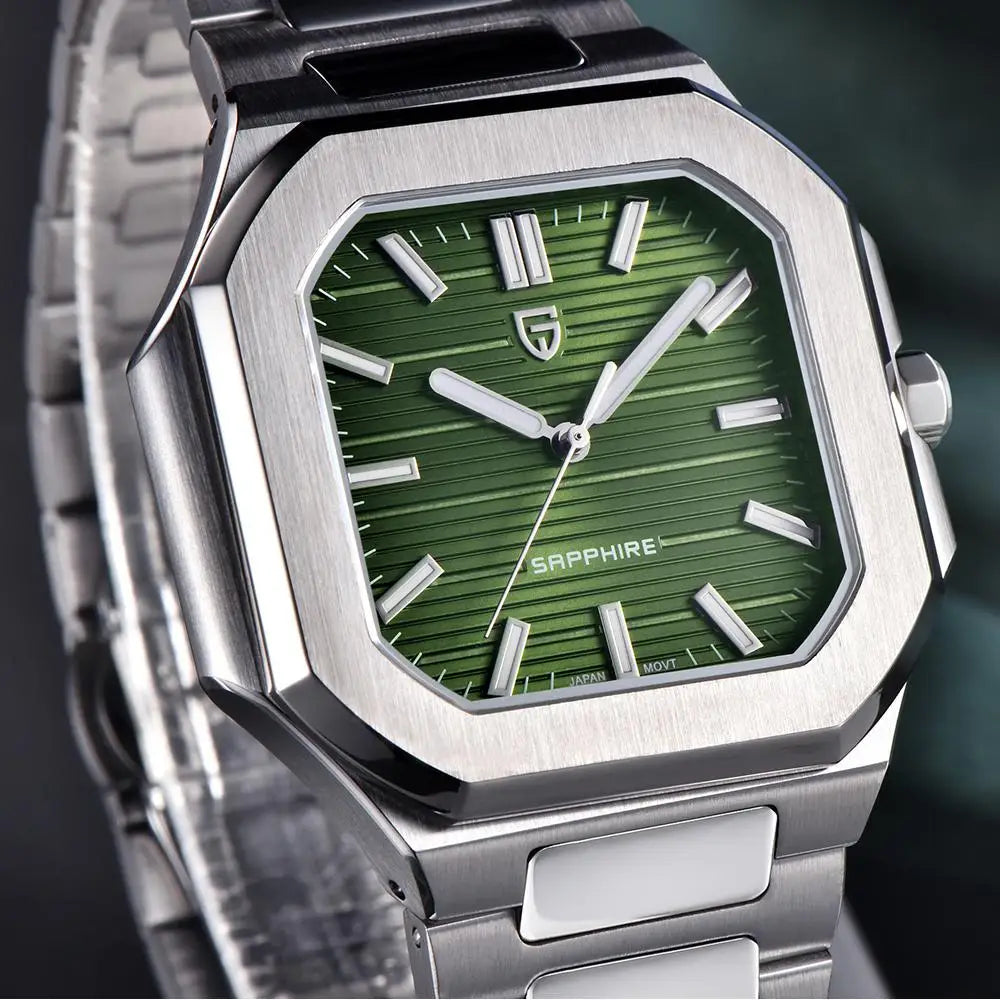 2025 New  Quartz Wristwatch Checkered Watch Mechanical Scanning Sapphire Stainless Steel Waterproof Watch for Men