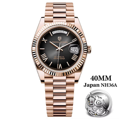2026 New  DD40 Luxury Rose Gold Automatic Watch for Men Mechanical Watches AR Sapphire Glass Date Wrist Watch Men