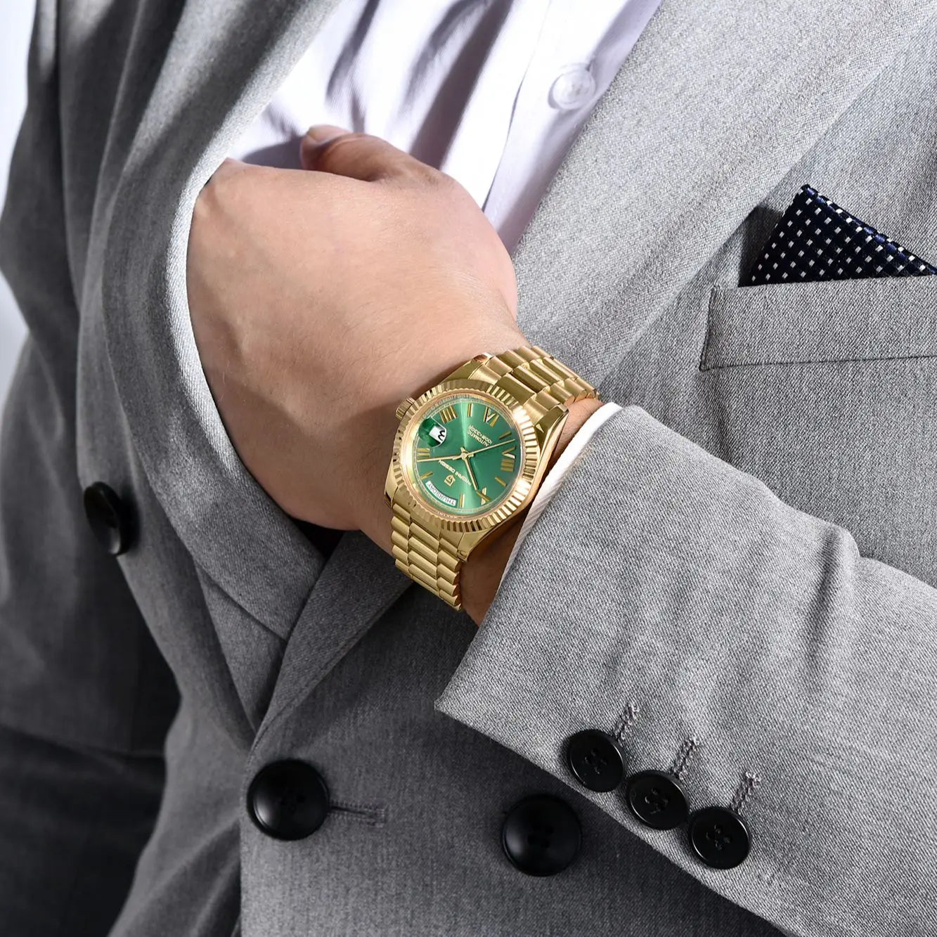 DD36 Gold Green V2 Men'S Mechanical Watches Luxury Automatic Watch for Men 2023 New AR Sapphire Glass Wrist Watch