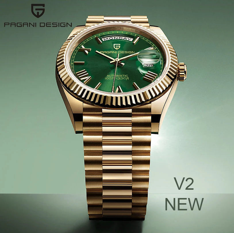 DD36 Gold Green V2 Men'S Mechanical Watches Luxury Automatic Watch for Men 2023 New AR Sapphire Glass Wrist Watch