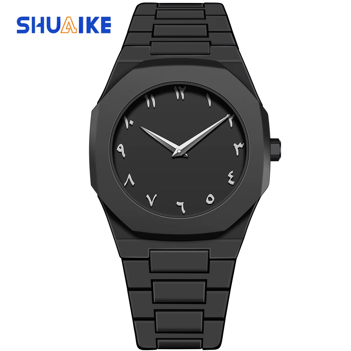 1142-4 Business Men'S Watch Men'S Quartz Watch Classic Fashion round Watch Art Arabic Digital New Watch Men'S Clock