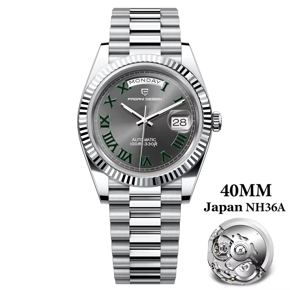 2026 New  DD40 Luxury Rose Gold Automatic Watch for Men Mechanical Watches AR Sapphire Glass Date Wrist Watch Men