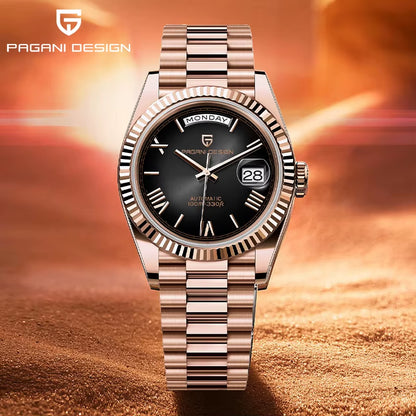 2026 New  DD40 Luxury Rose Gold Automatic Watch for Men Mechanical Watches AR Sapphire Glass Date Wrist Watch Men