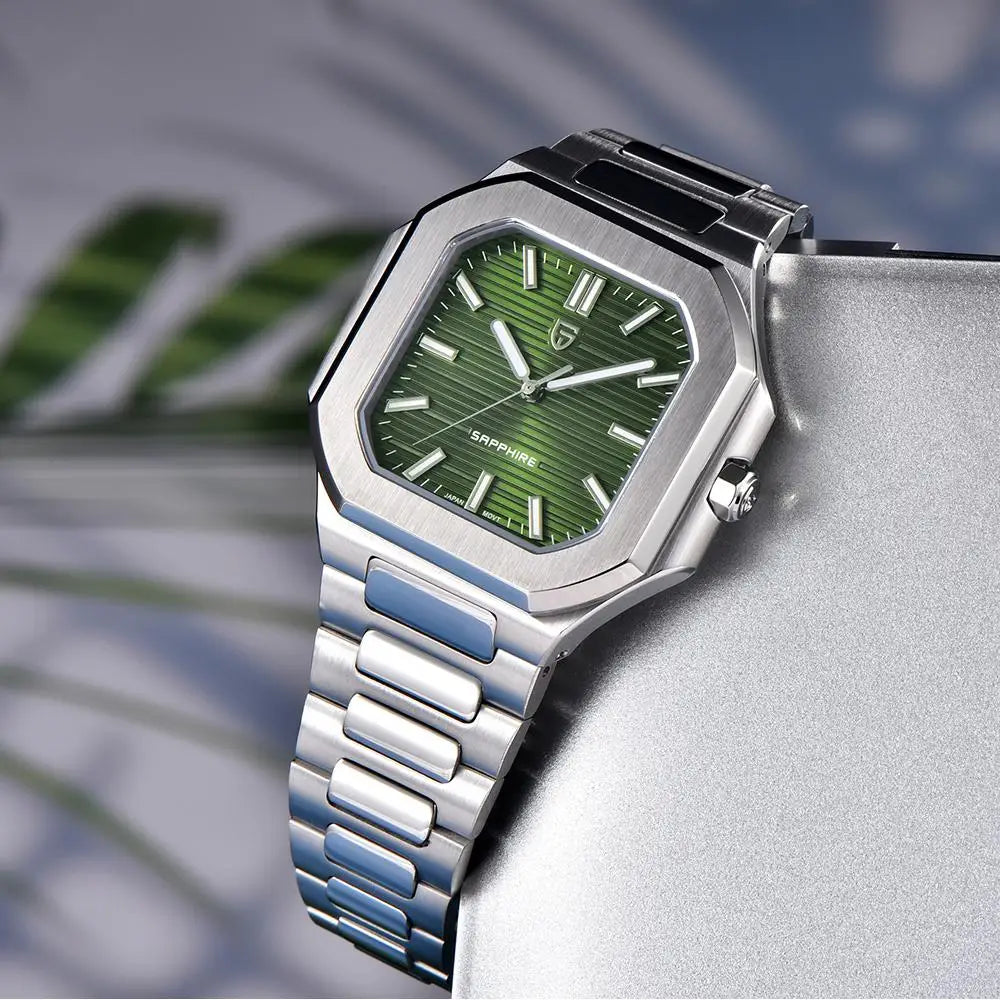 2025 New  Quartz Wristwatch Checkered Watch Mechanical Scanning Sapphire Stainless Steel Waterproof Watch for Men