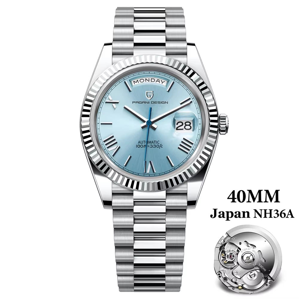 2026 New  DD40 Luxury Rose Gold Automatic Watch for Men Mechanical Watches AR Sapphire Glass Date Wrist Watch Men