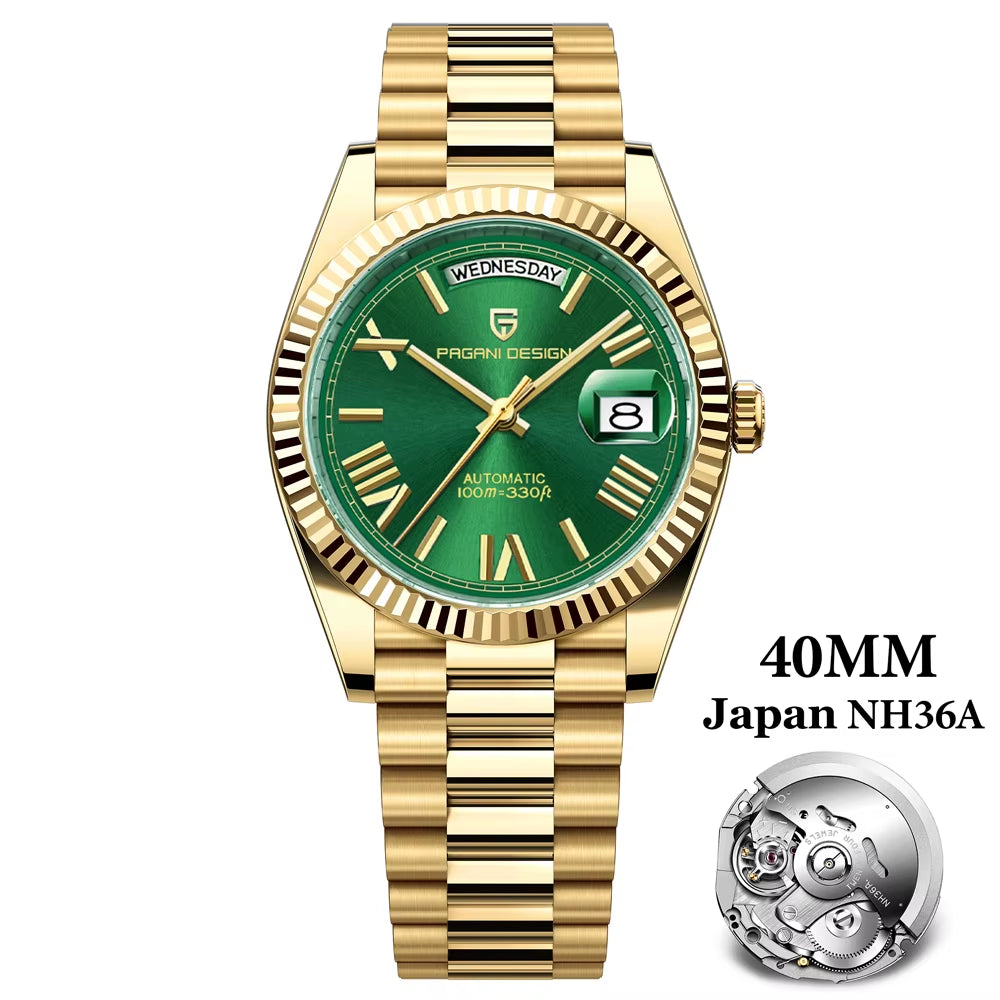 2026 New  DD40 Luxury Rose Gold Automatic Watch for Men Mechanical Watches AR Sapphire Glass Date Wrist Watch Men
