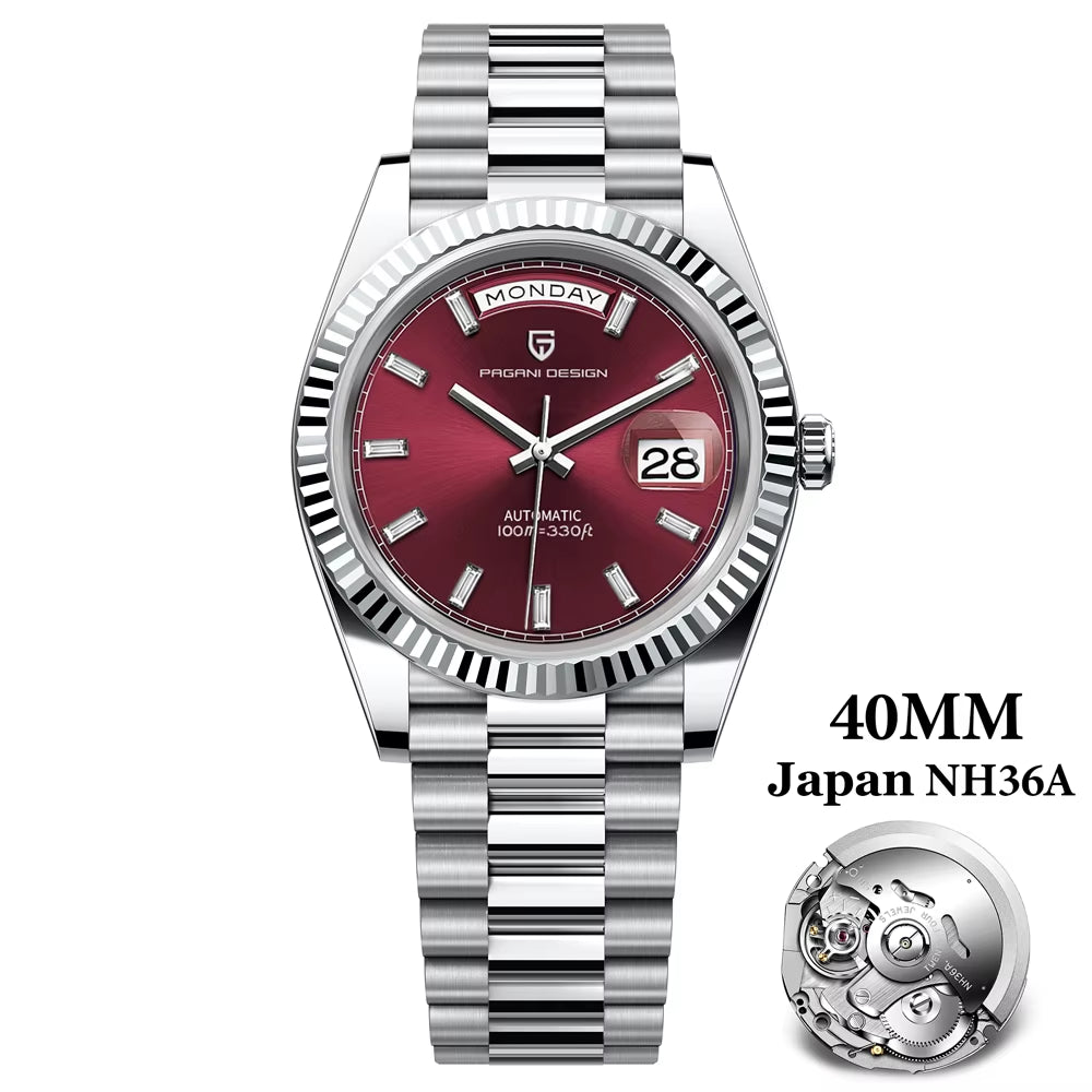 2026 New  DD40 Luxury Rose Gold Automatic Watch for Men Mechanical Watches AR Sapphire Glass Date Wrist Watch Men