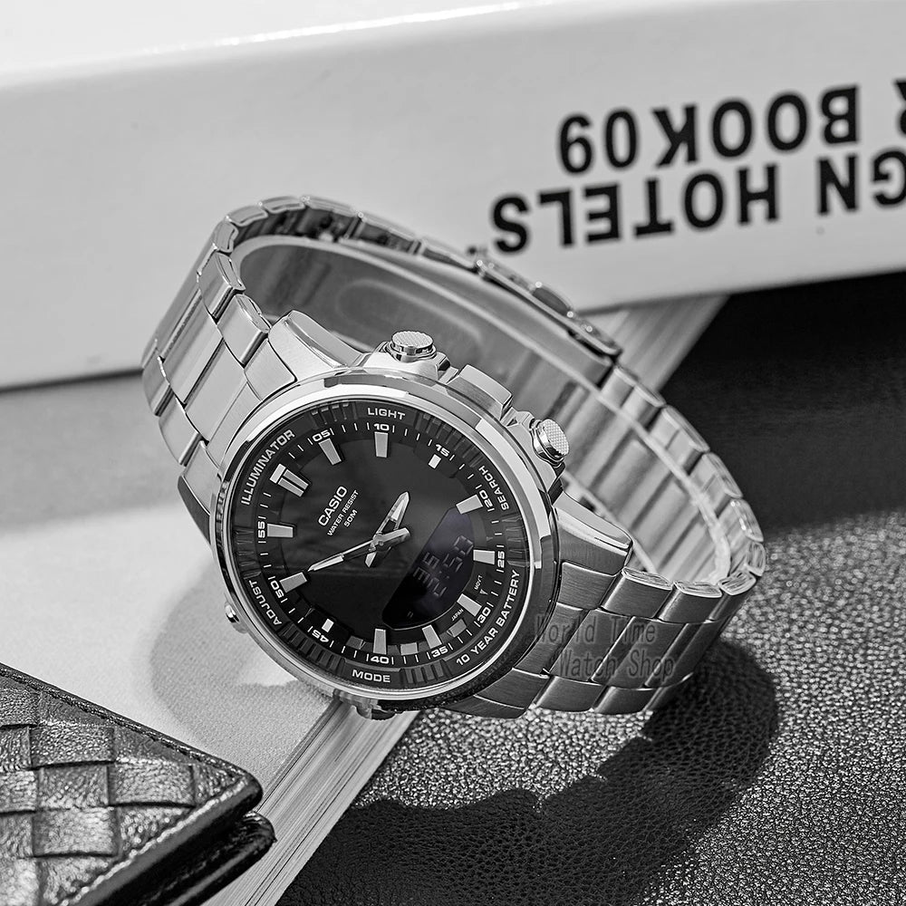 Watch for Men Top Luxury Set Quartz 50M Waterproof Chronograph Men Watch Sport Military Watch Relogio Masculino