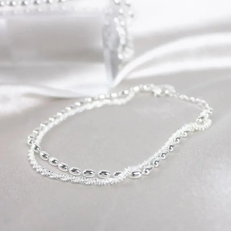 Set Di Bracciali Eleganti in Argento Con Pietre Di Zirconia