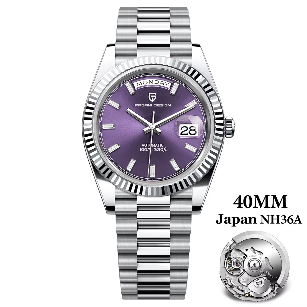 2026 New  DD40 Luxury Rose Gold Automatic Watch for Men Mechanical Watches AR Sapphire Glass Date Wrist Watch Men