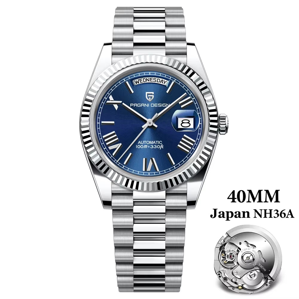 2026 New  DD40 Luxury Rose Gold Automatic Watch for Men Mechanical Watches AR Sapphire Glass Date Wrist Watch Men