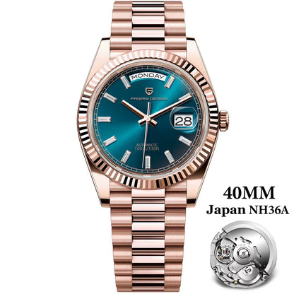 2026 New  DD40 Luxury Rose Gold Automatic Watch for Men Mechanical Watches AR Sapphire Glass Date Wrist Watch Men